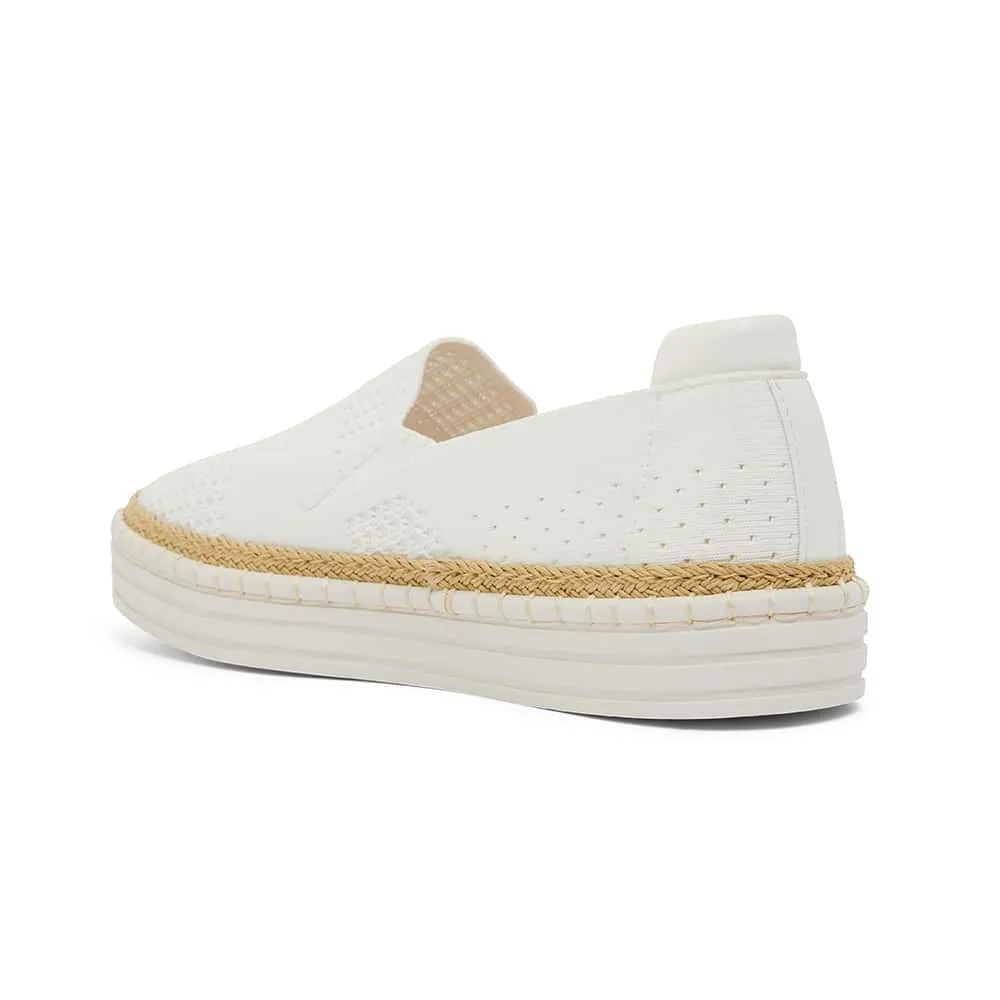 Heart Sneaker in White Smooth