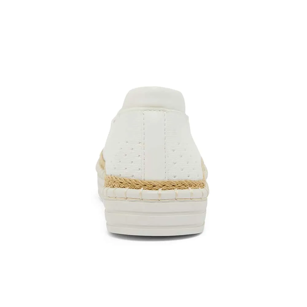 Heart Sneaker in White Smooth