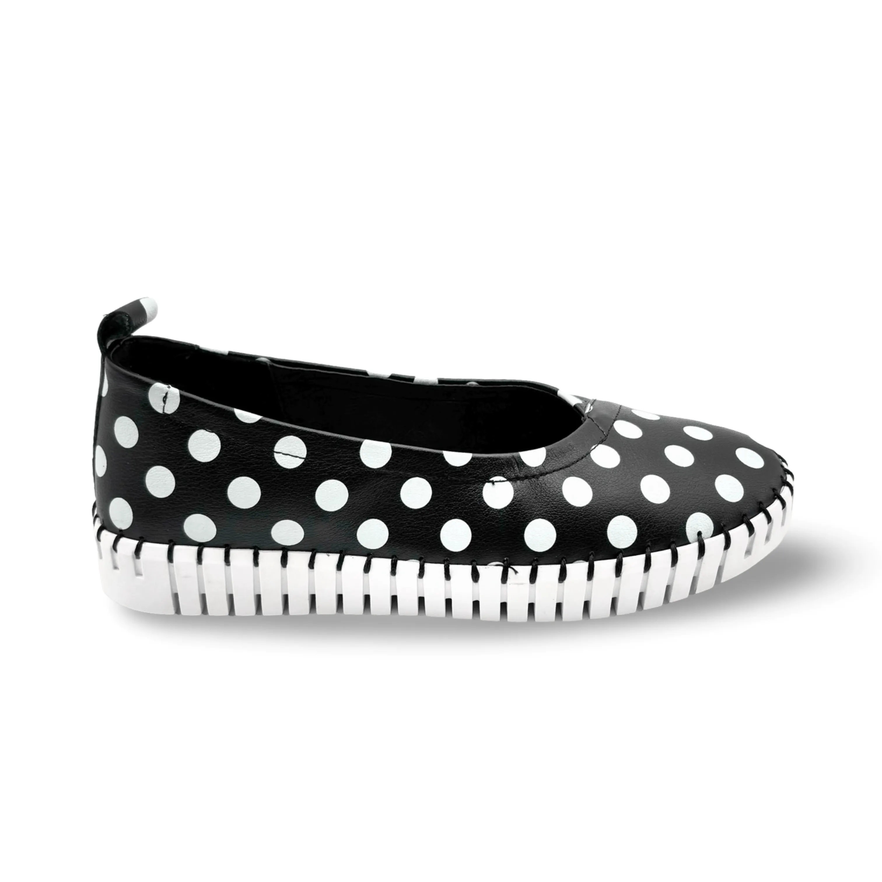 Heaton Black/White Spot Flat