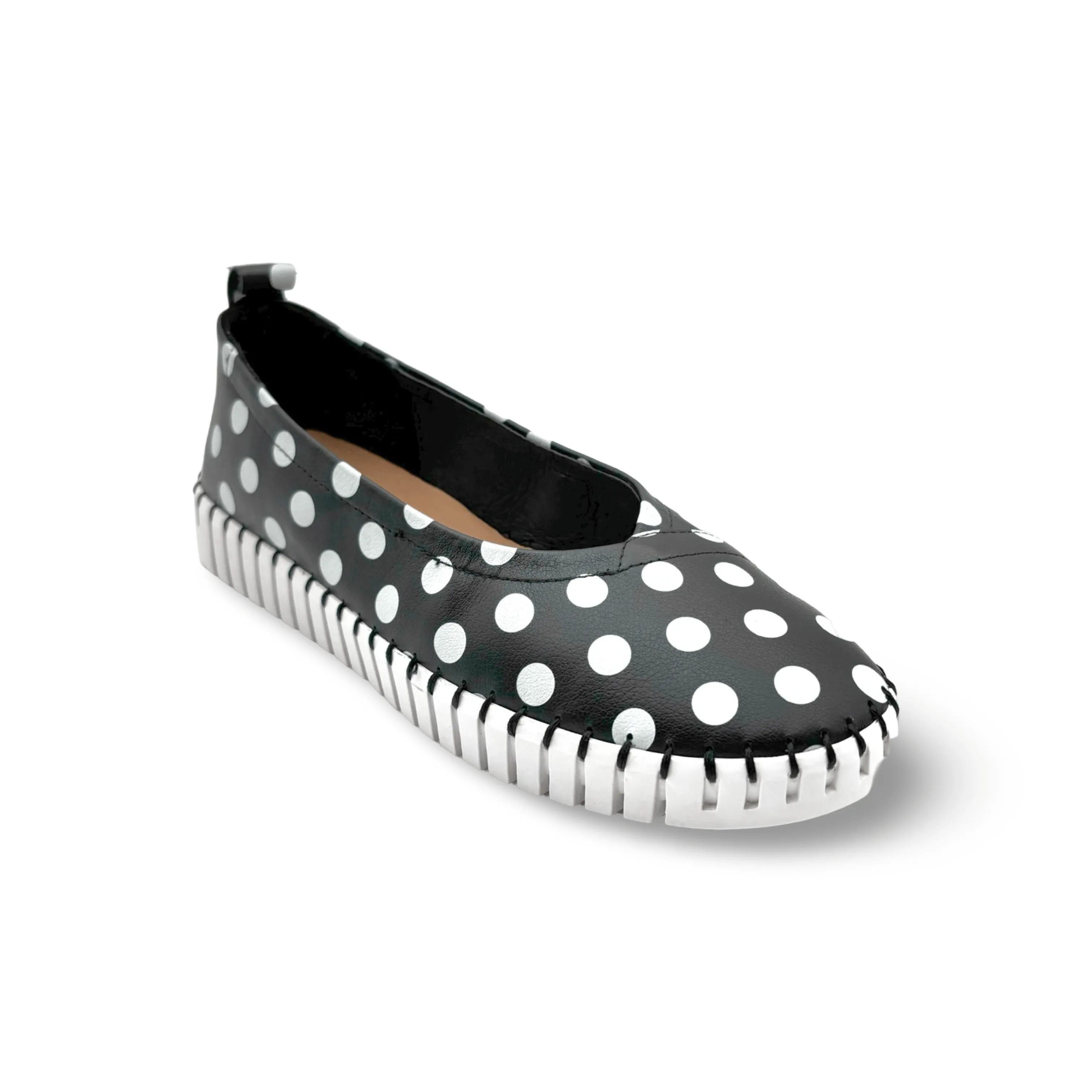 Heaton Black/White Spot Flat