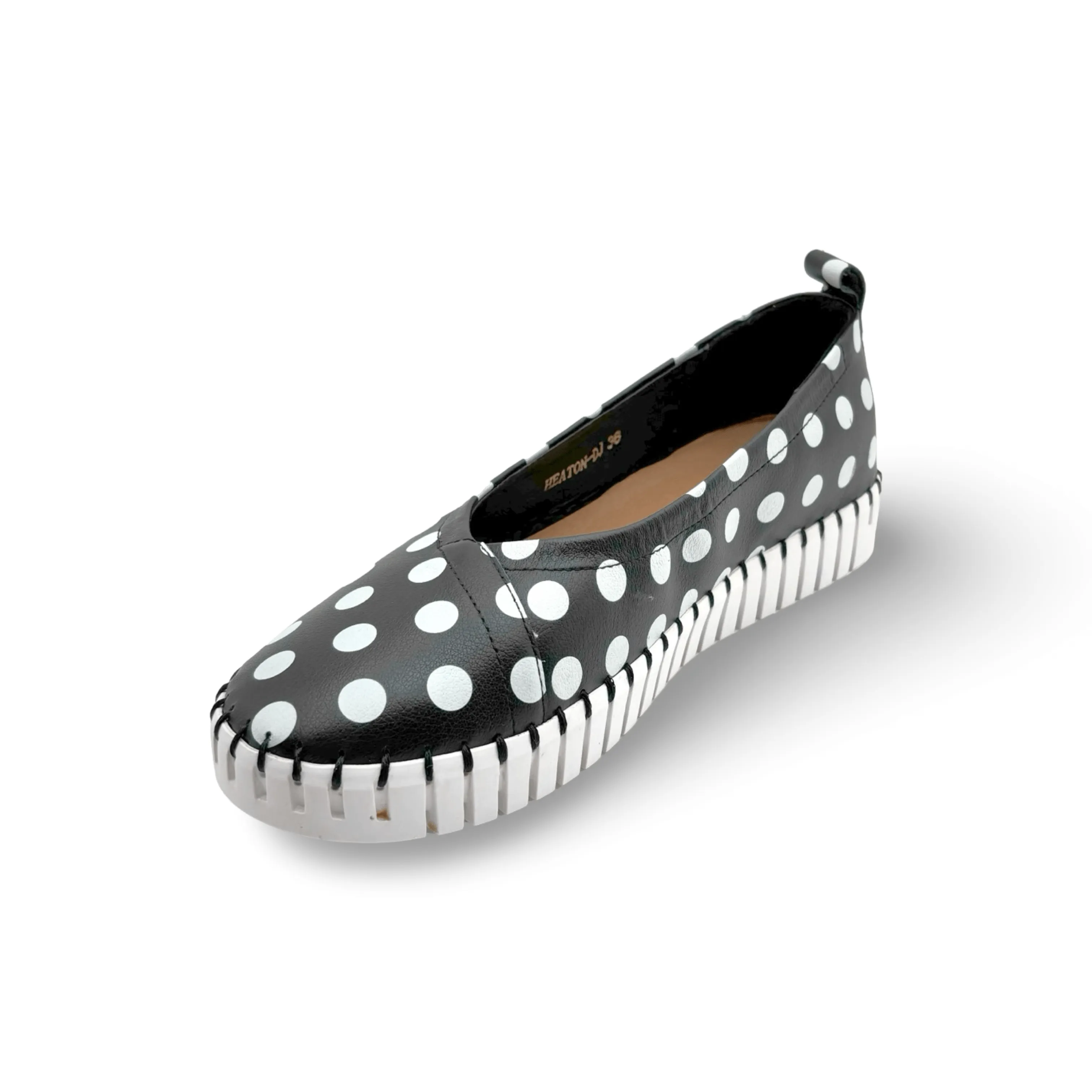 Heaton Black/White Spot Flat