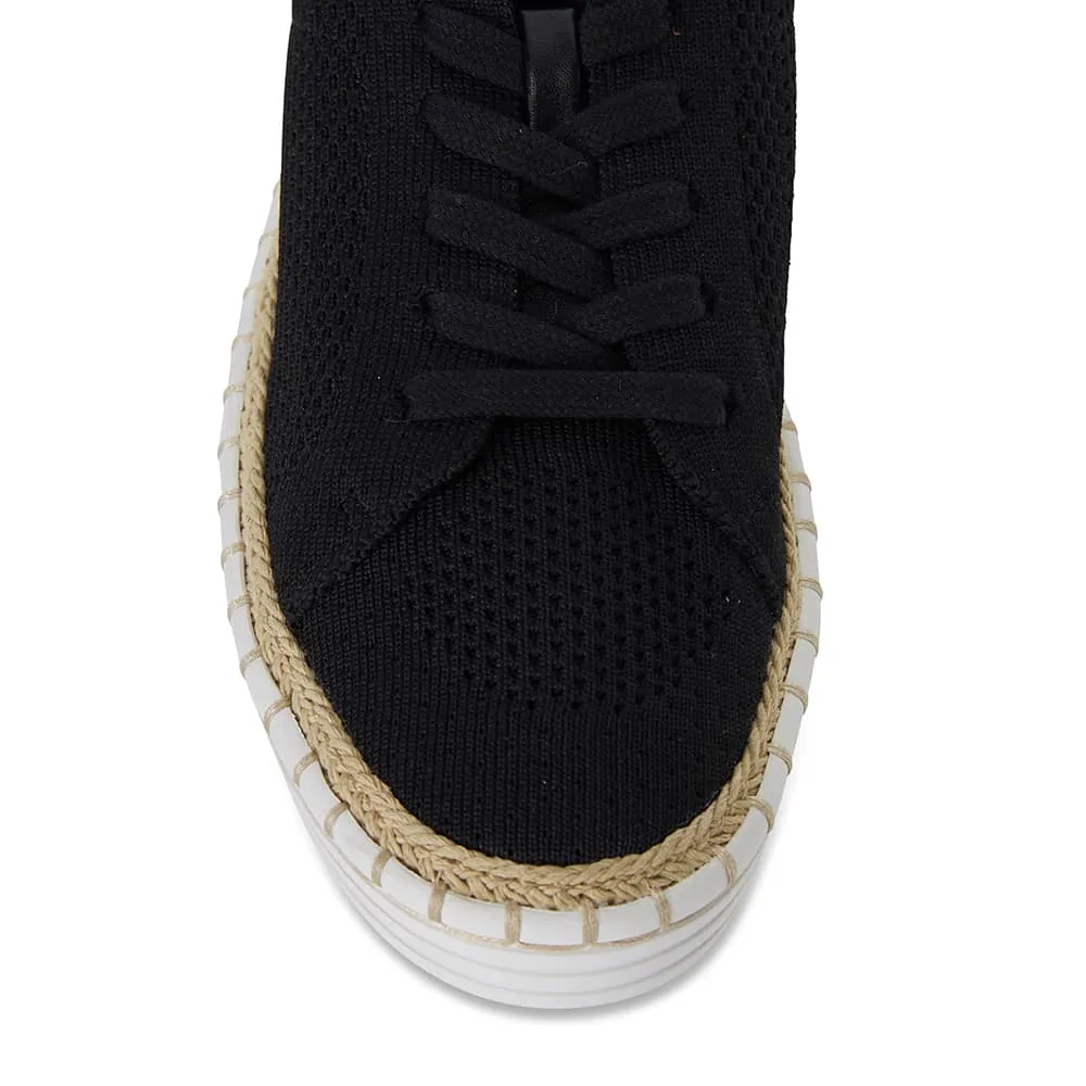Herald Sneaker in Black Fabric