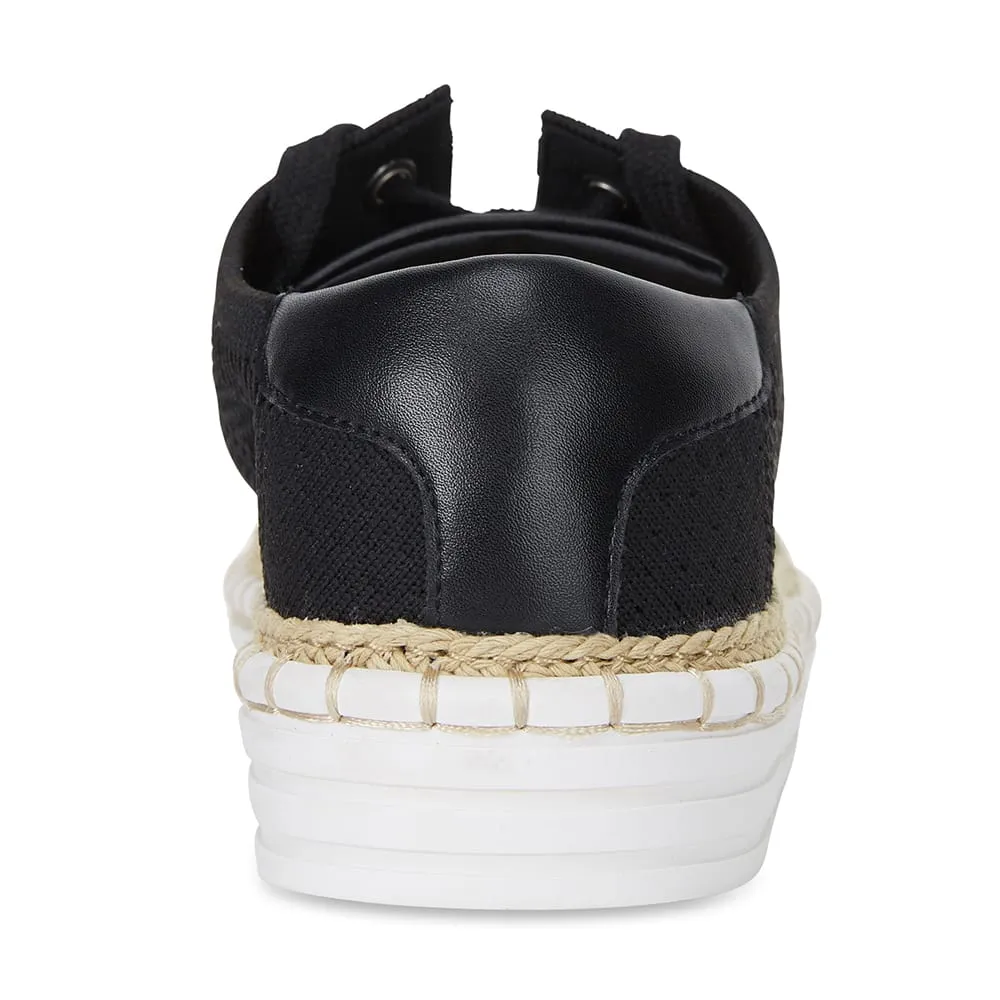 Herald Sneaker in Black Fabric