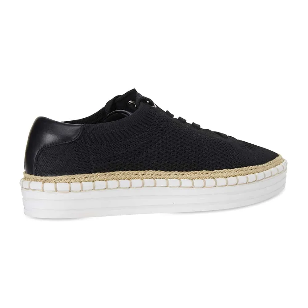 Herald Sneaker in Black Fabric