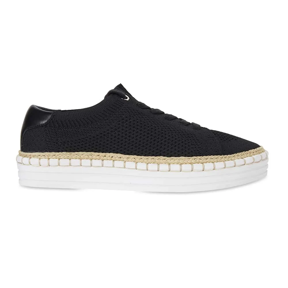Herald Sneaker in Black Fabric