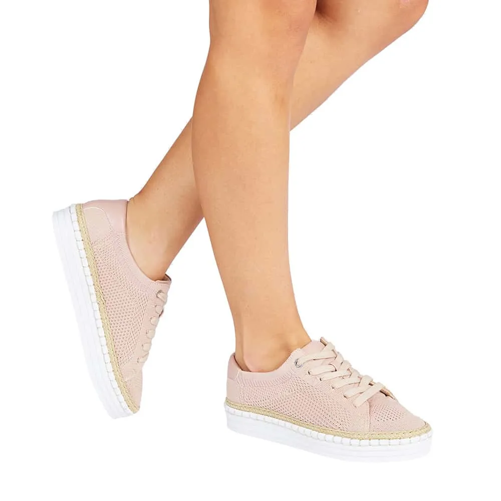 Herald Sneaker in Blush Fabric