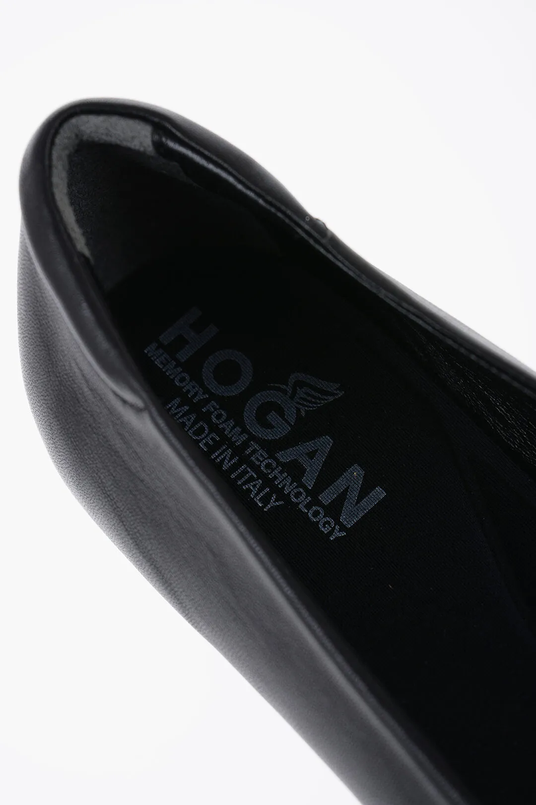 Hogan Leather Ballet Flats With Maxi Plaque