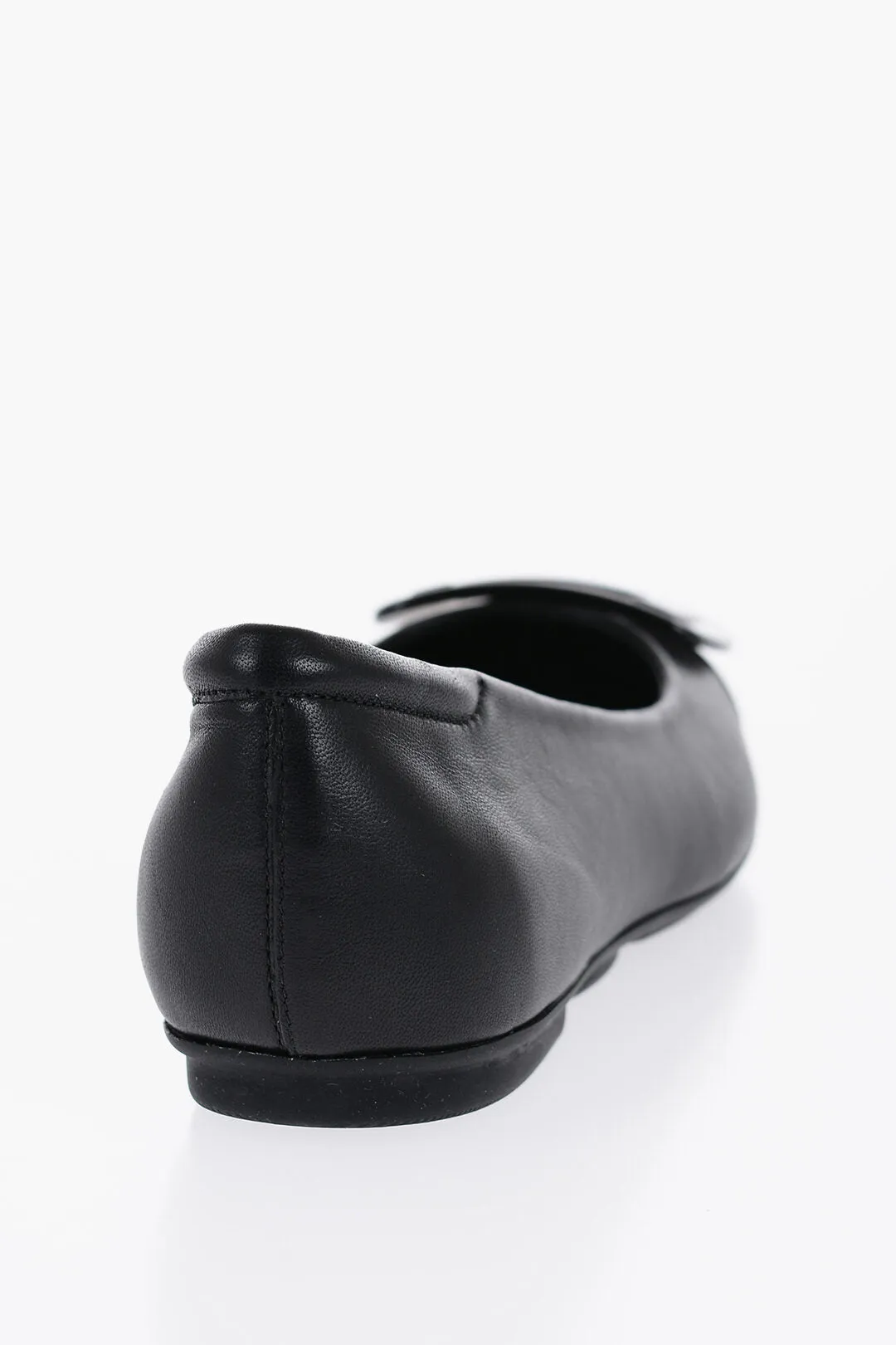 Hogan Leather Ballet Flats With Maxi Plaque