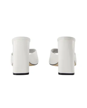 Holly Anja Mules - Paris Texas - White - Leather