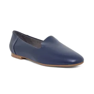Hugo Flat in Navy Leather