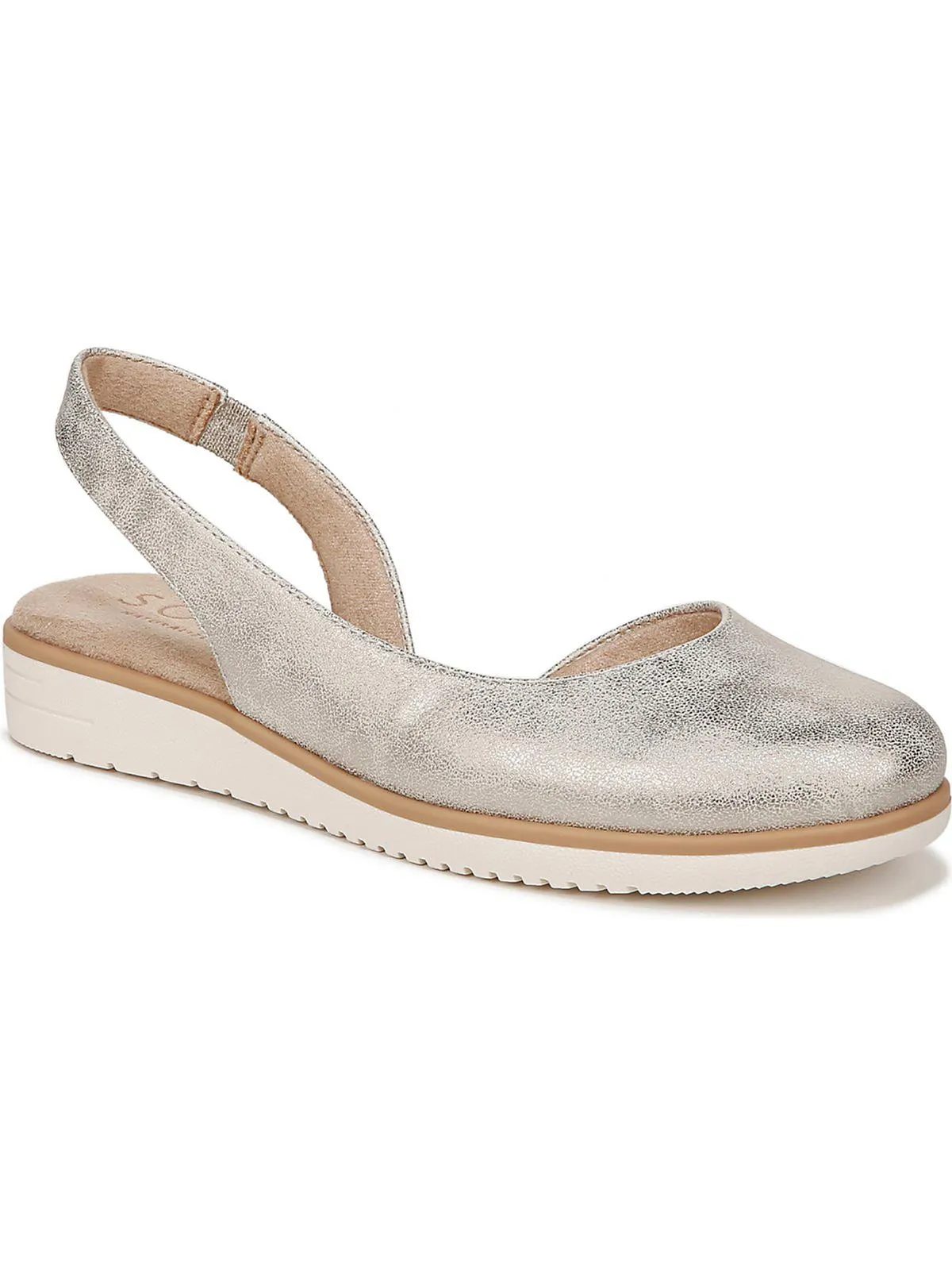 IDEA DORSAY Womens Faux Leather Round toe Ballet Flats