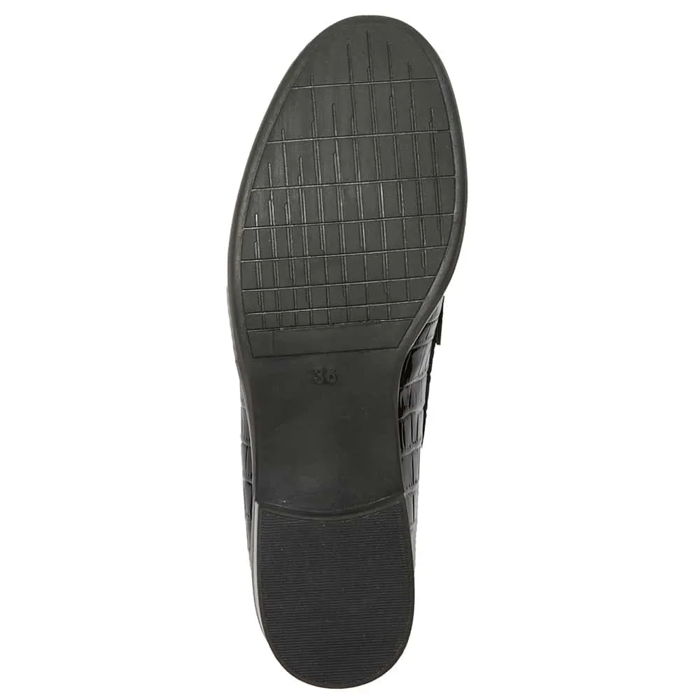 Infinity Loafer in Black Croc