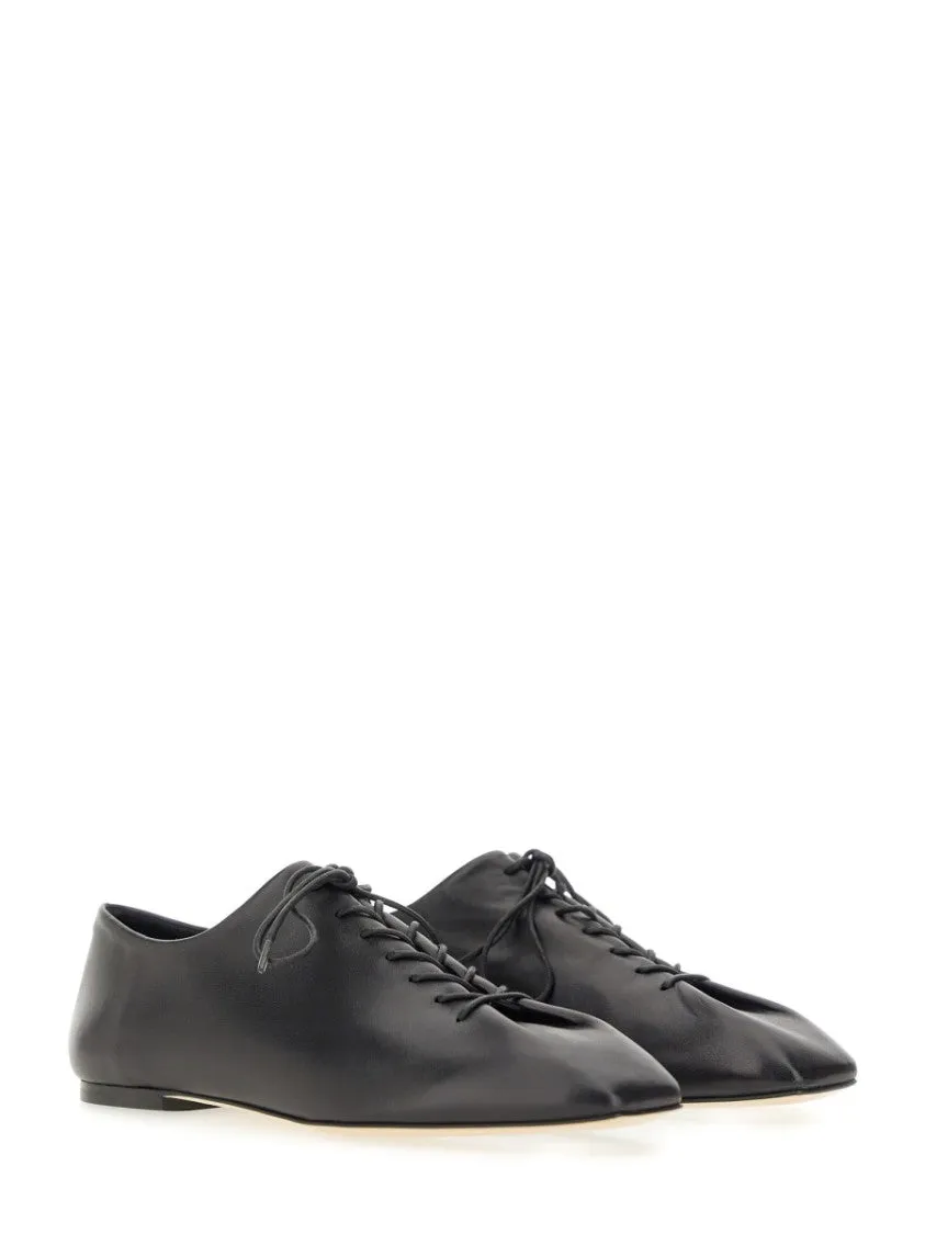 Isla" Black Lace-Up Shoe