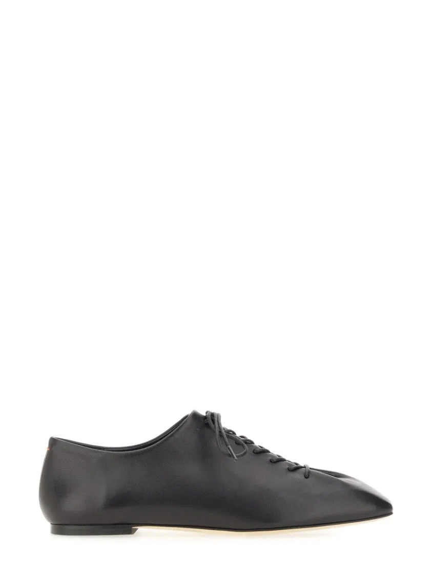 Isla" Black Lace-Up Shoe