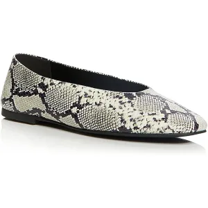 Jade Womens Leather Flat Ballet Flats