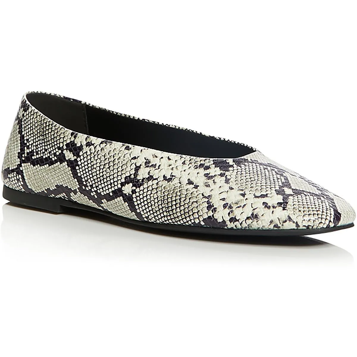 Jade Womens Leather Flat Ballet Flats