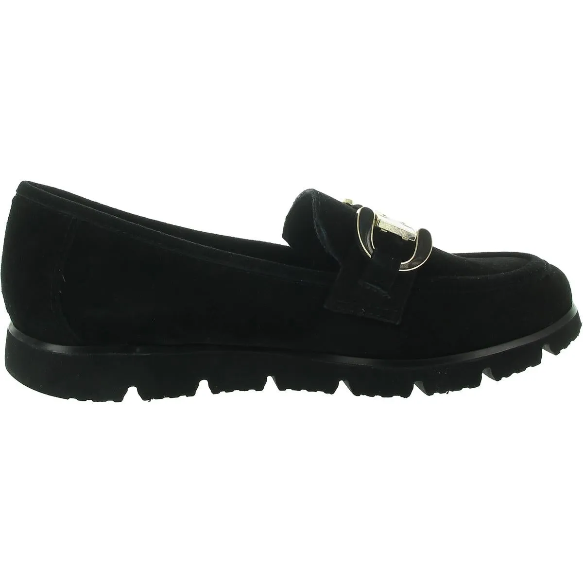JARDS Womens Buckle Manmade Loafers
