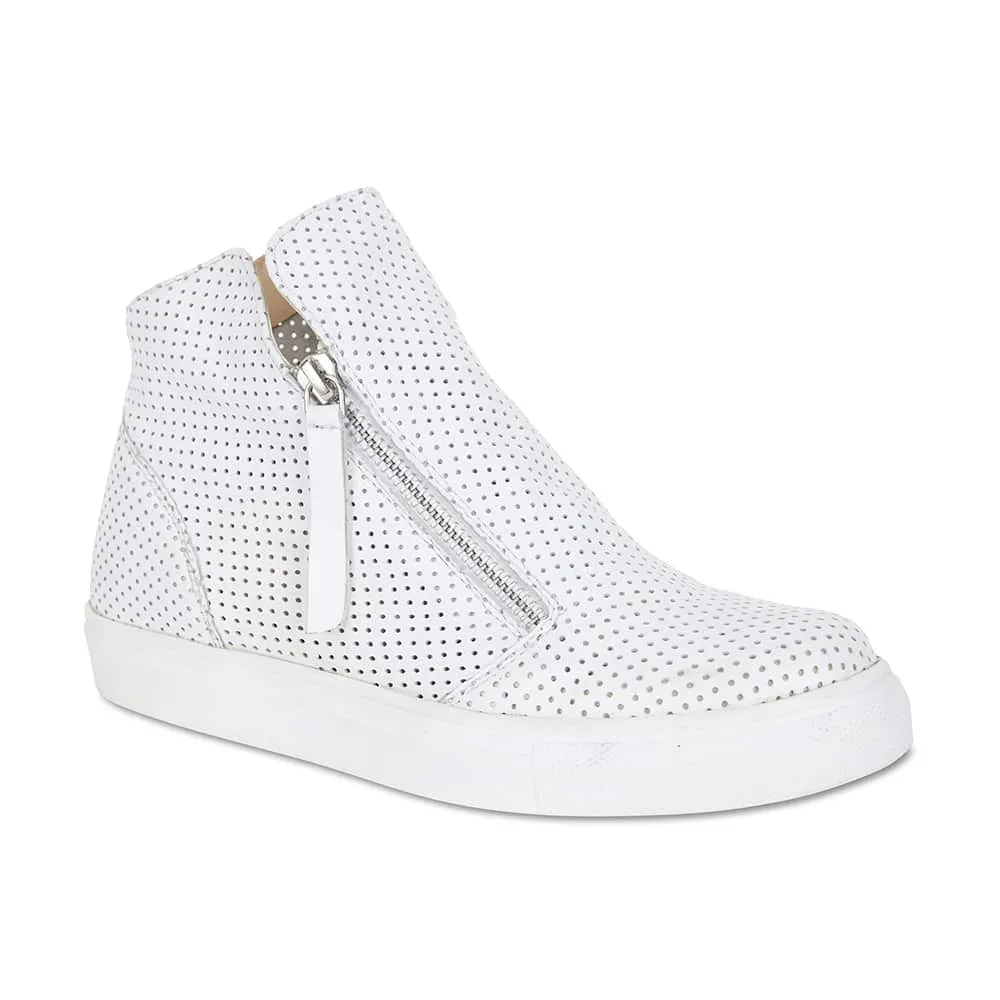 Jasper Boot in White Smooth