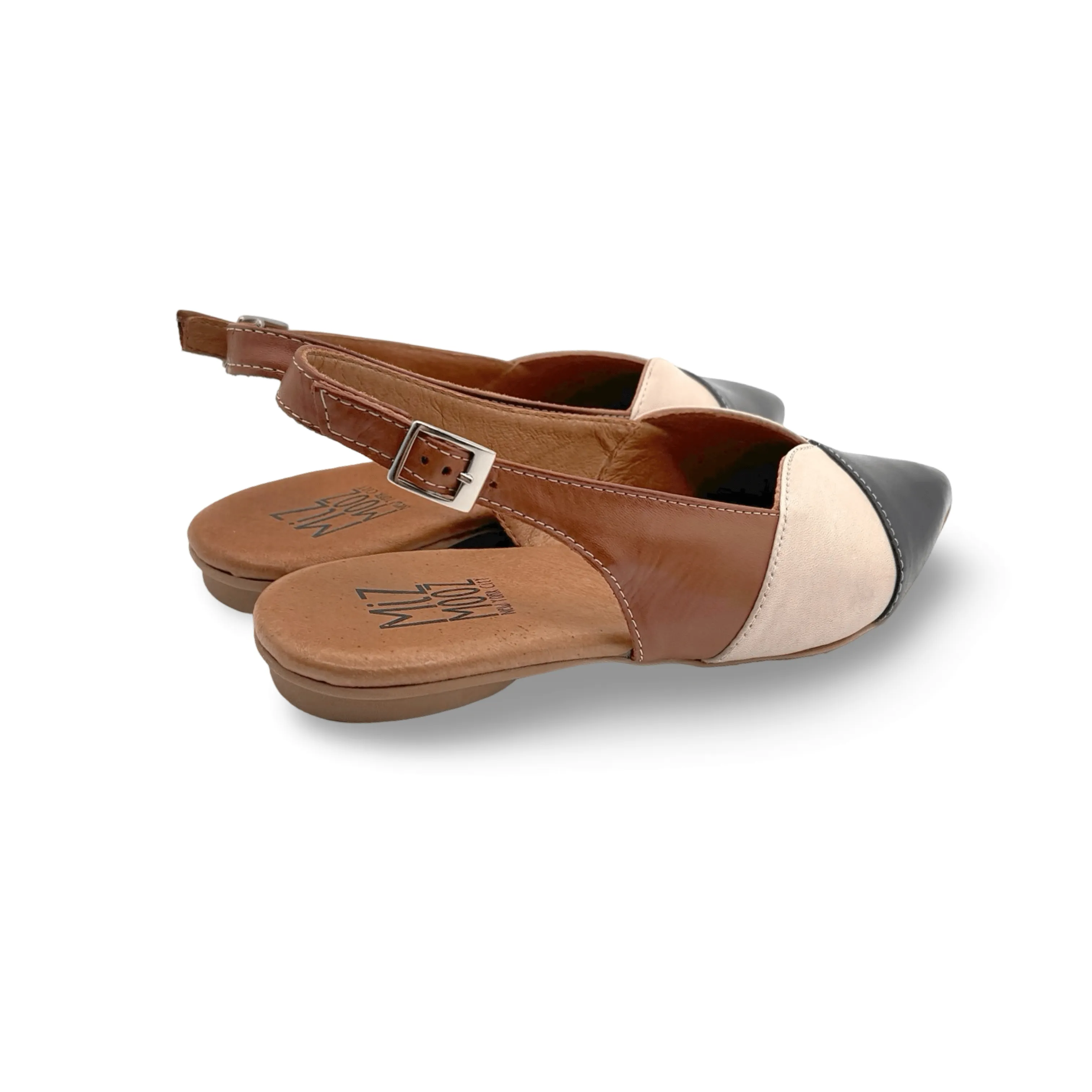 Jayden Black/Cream/Brown Flat