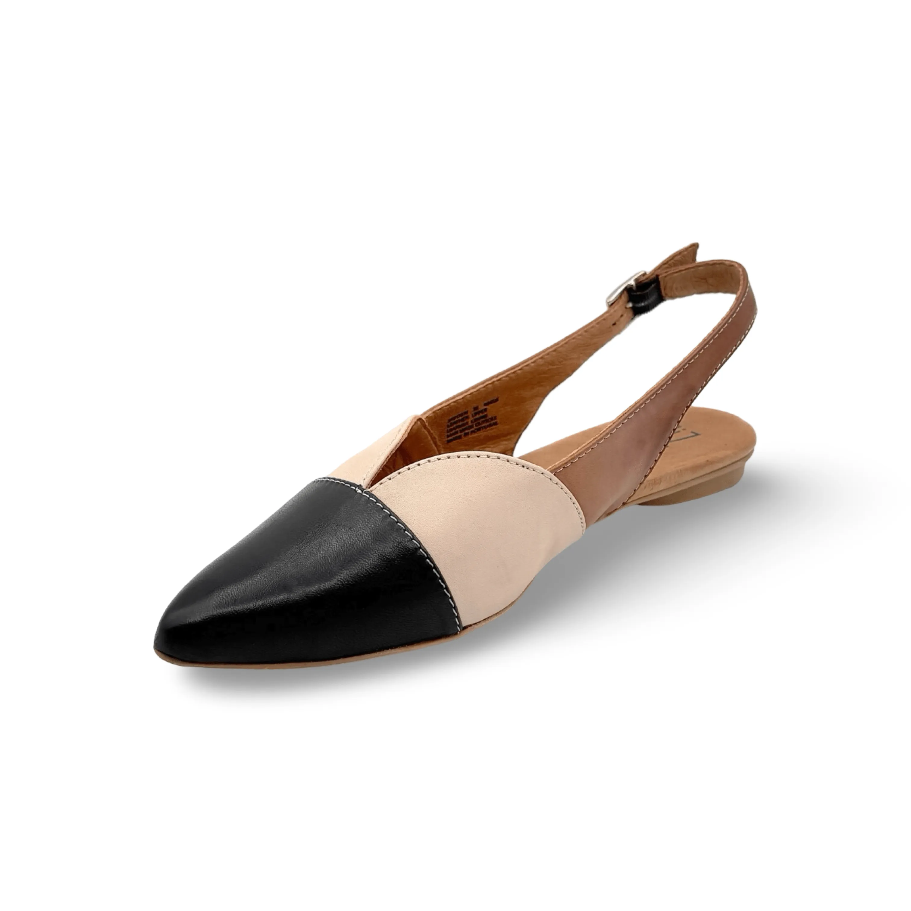 Jayden Black/Cream/Brown Flat