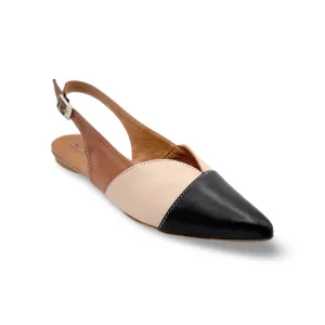 Jayden Black/Cream/Brown Flat