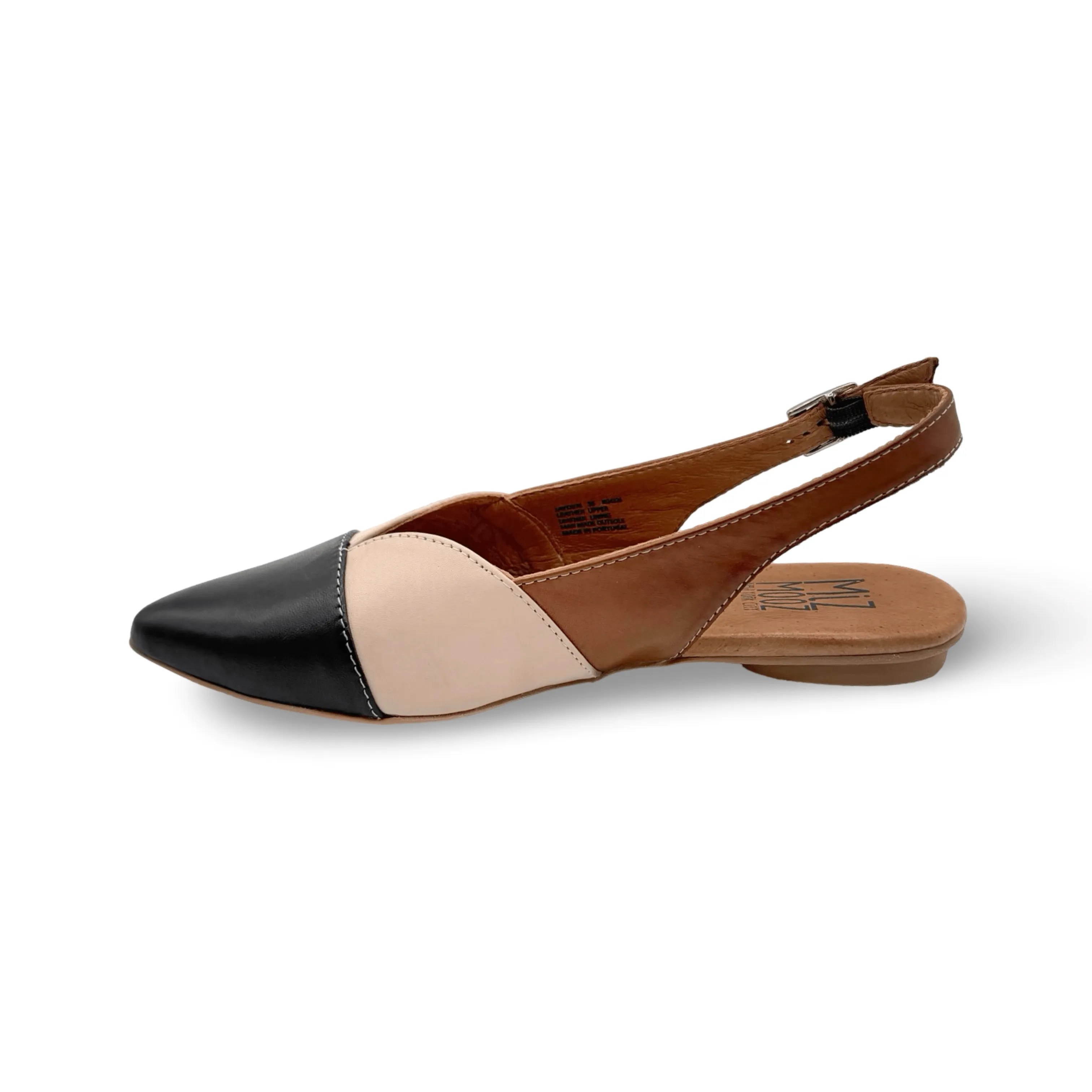 Jayden Black/Cream/Brown Flat