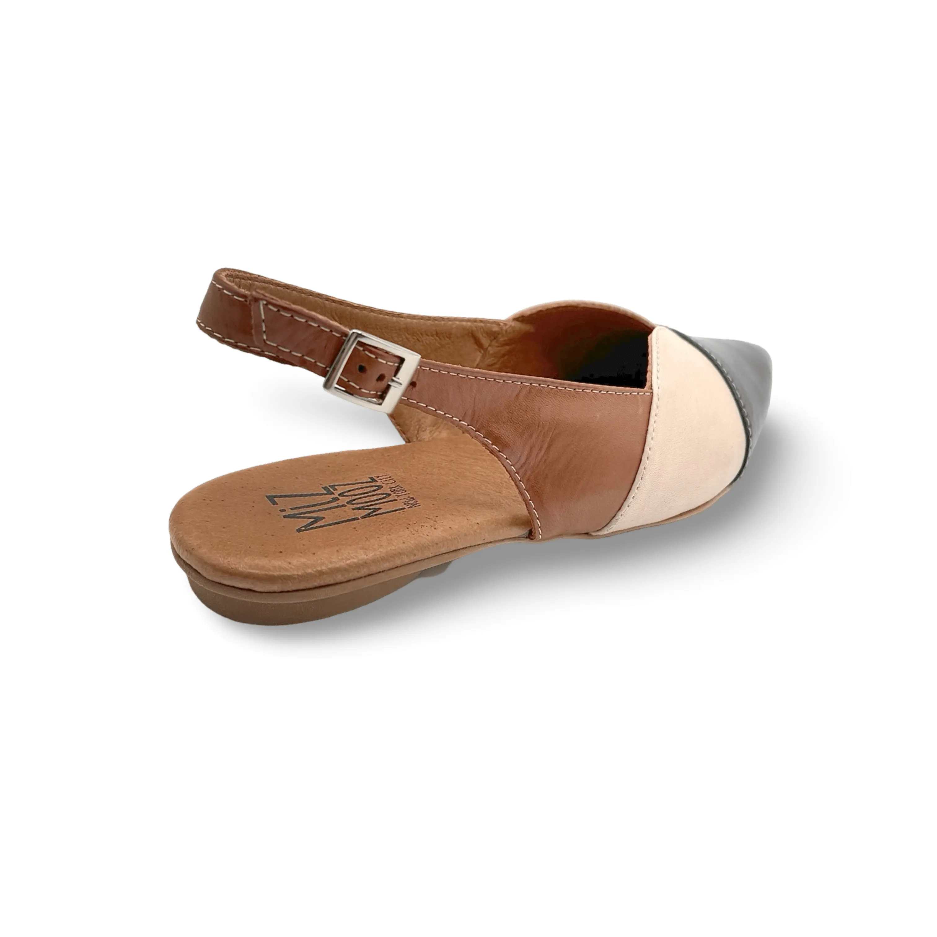 Jayden Black/Cream/Brown Flat