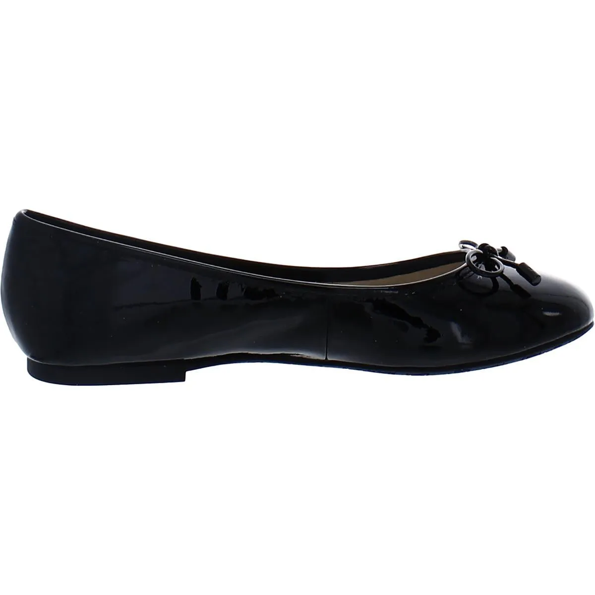 Jayna Womens Leather Round Toe Ballet Flats