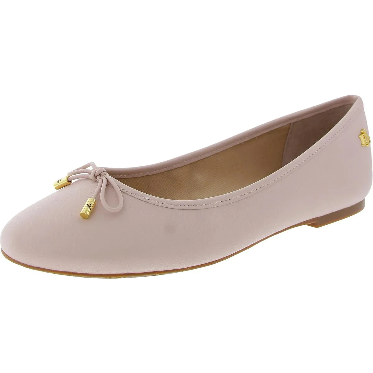 Jayna Womens Leather Round Toe Ballet Flats