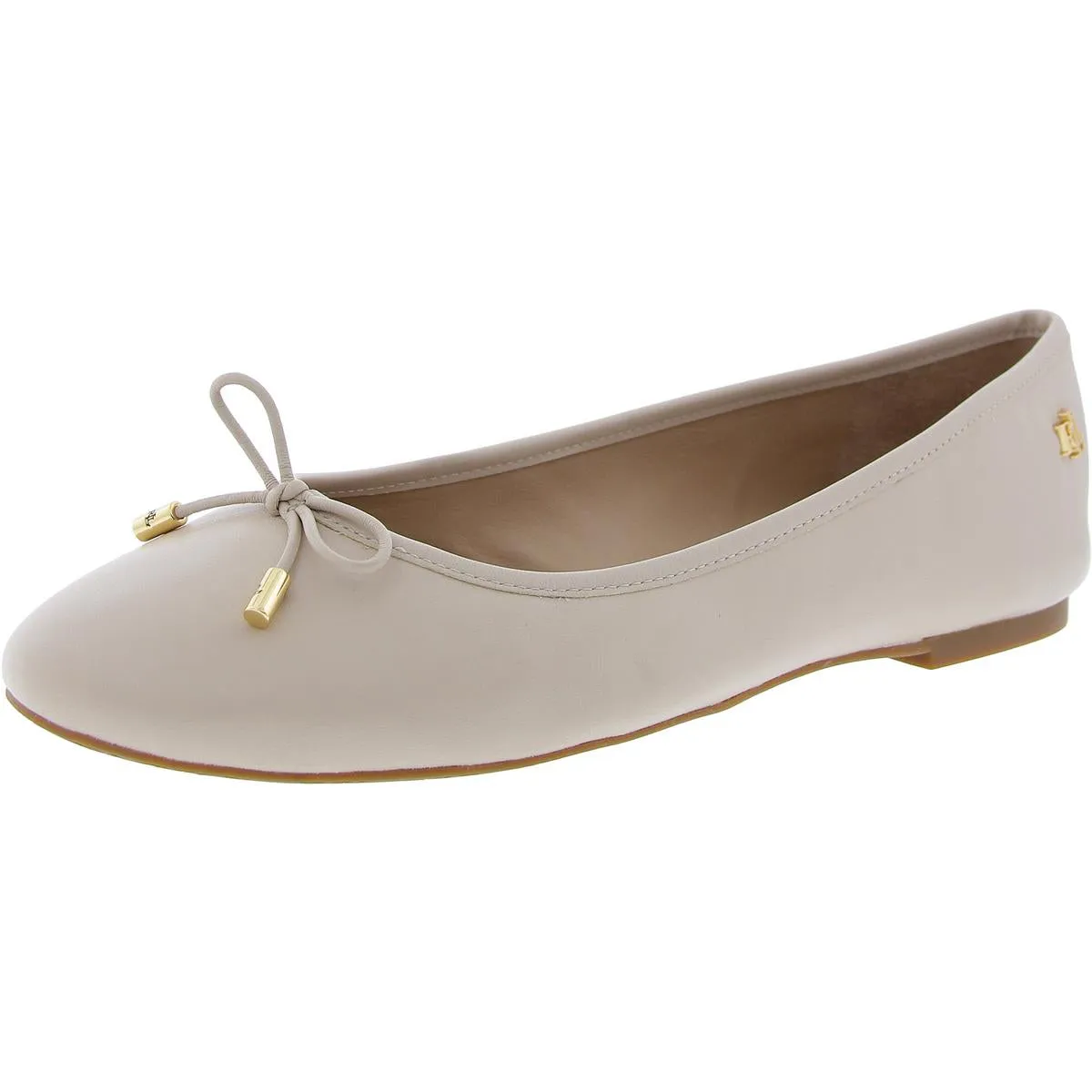 Jayna Womens Leather Round Toe Ballet Flats