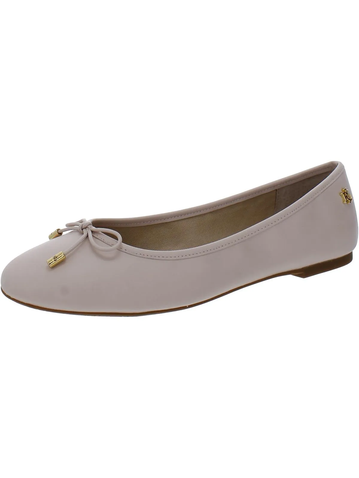 Jayna Womens Leather Round Toe Ballet Flats