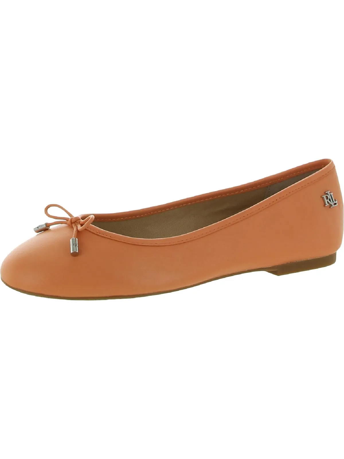 Jayna Womens Leather Round Toe Ballet Flats