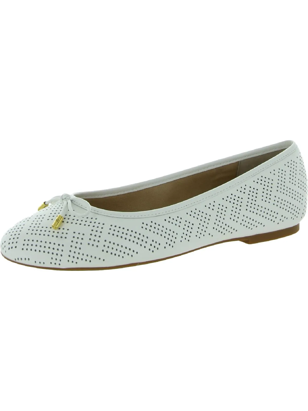 Jayna Womens Leather Round Toe Ballet Flats