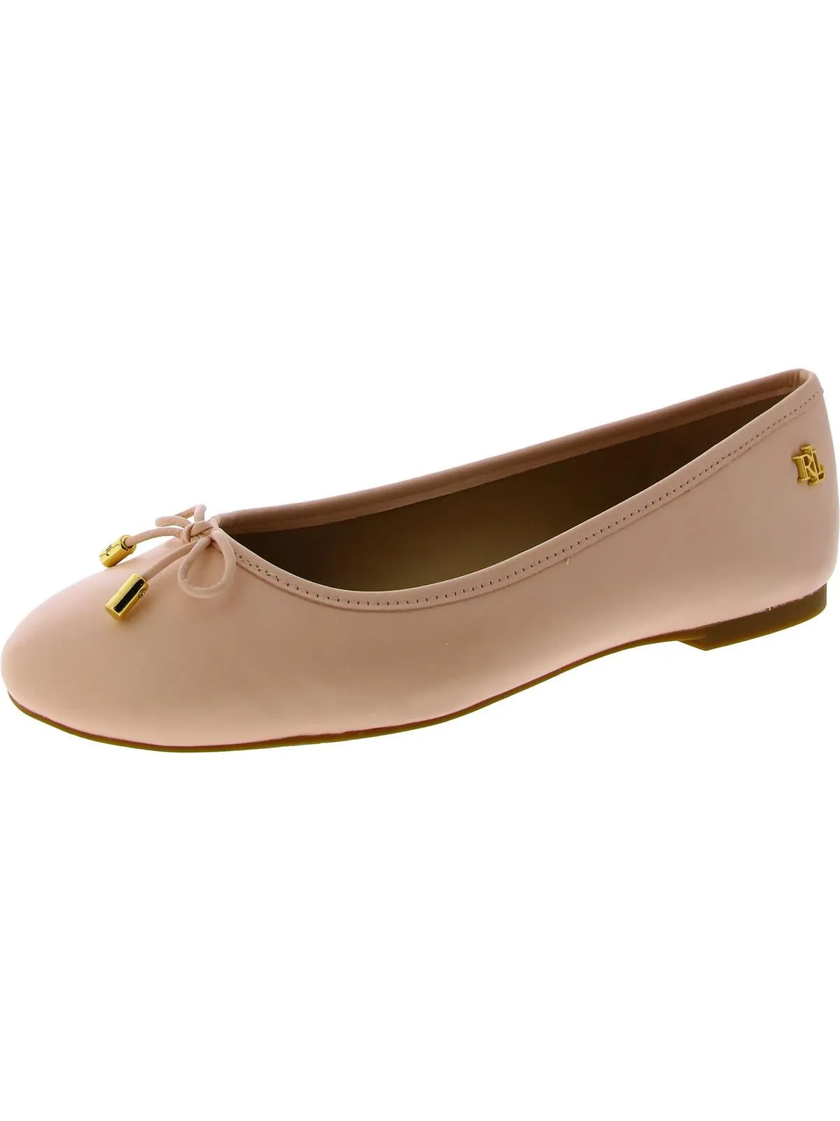 Jayna Womens Leather Round Toe Ballet Flats