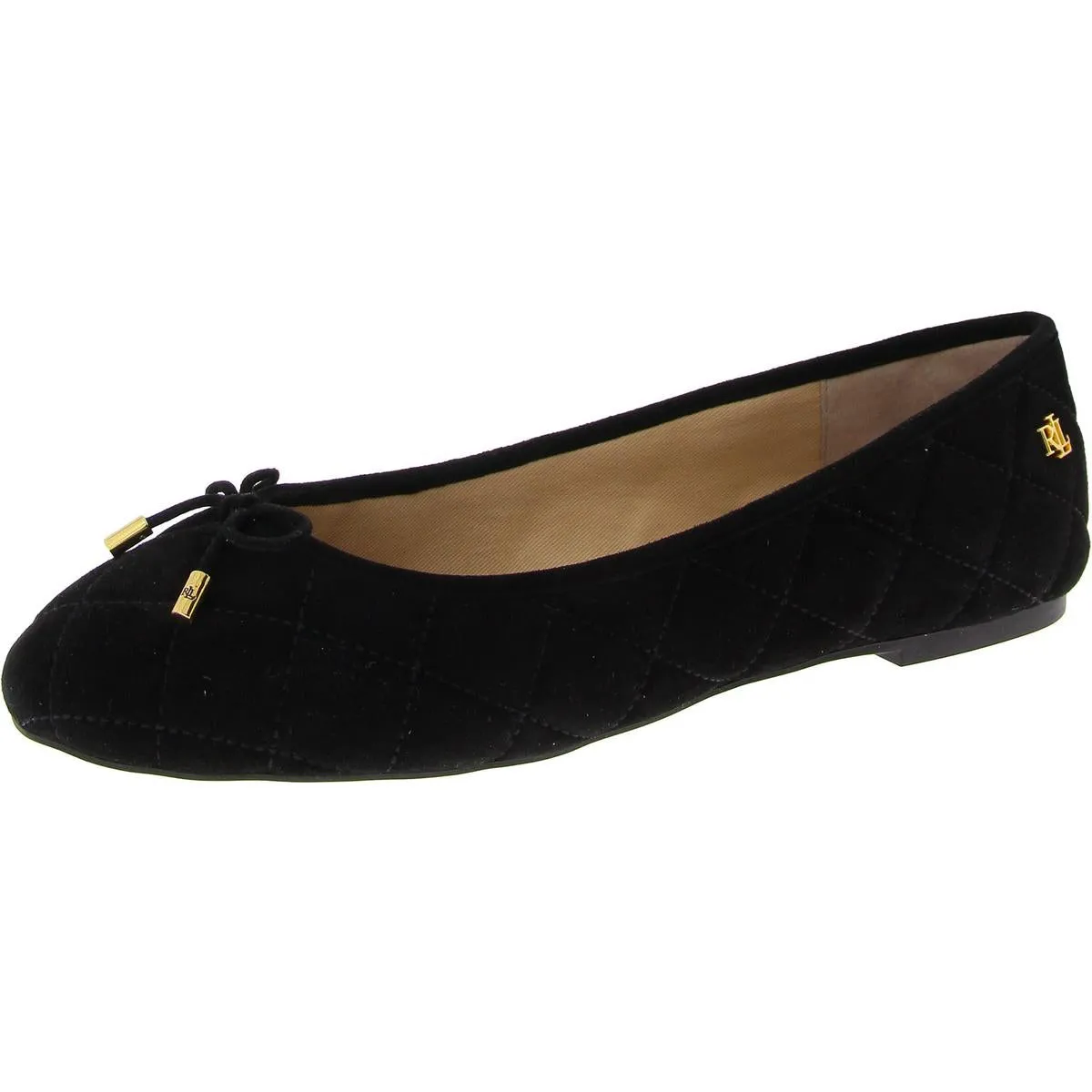 Jayna Womens Leather Round Toe Ballet Flats