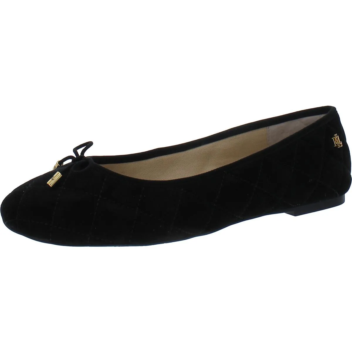 Jayna Womens Leather Round Toe Ballet Flats