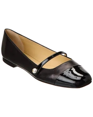 Jimmy Choo Elisa Leather & Patent Flat