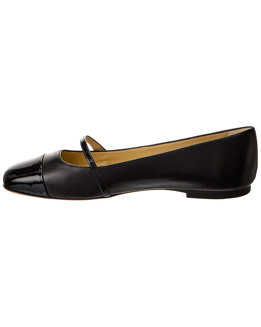 Jimmy Choo Elisa Leather & Patent Flat