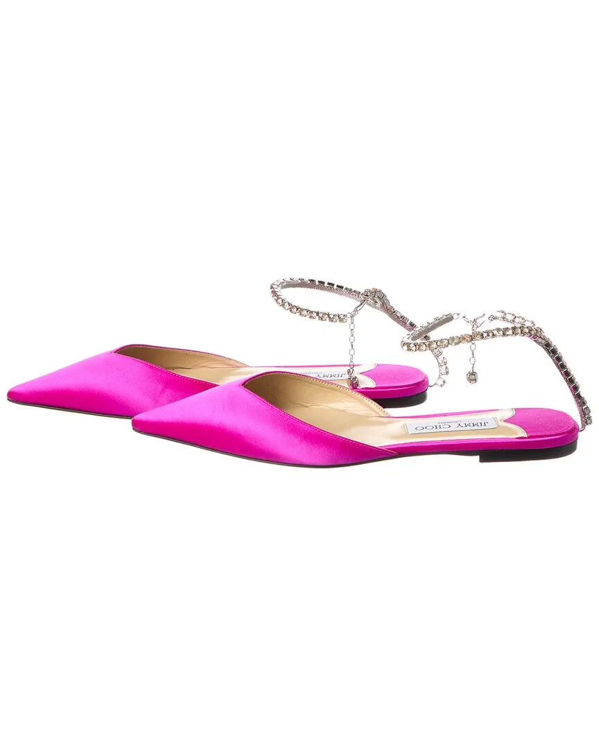 Jimmy Choo Saeda Satin Flat (Authentic Pre-Loved)