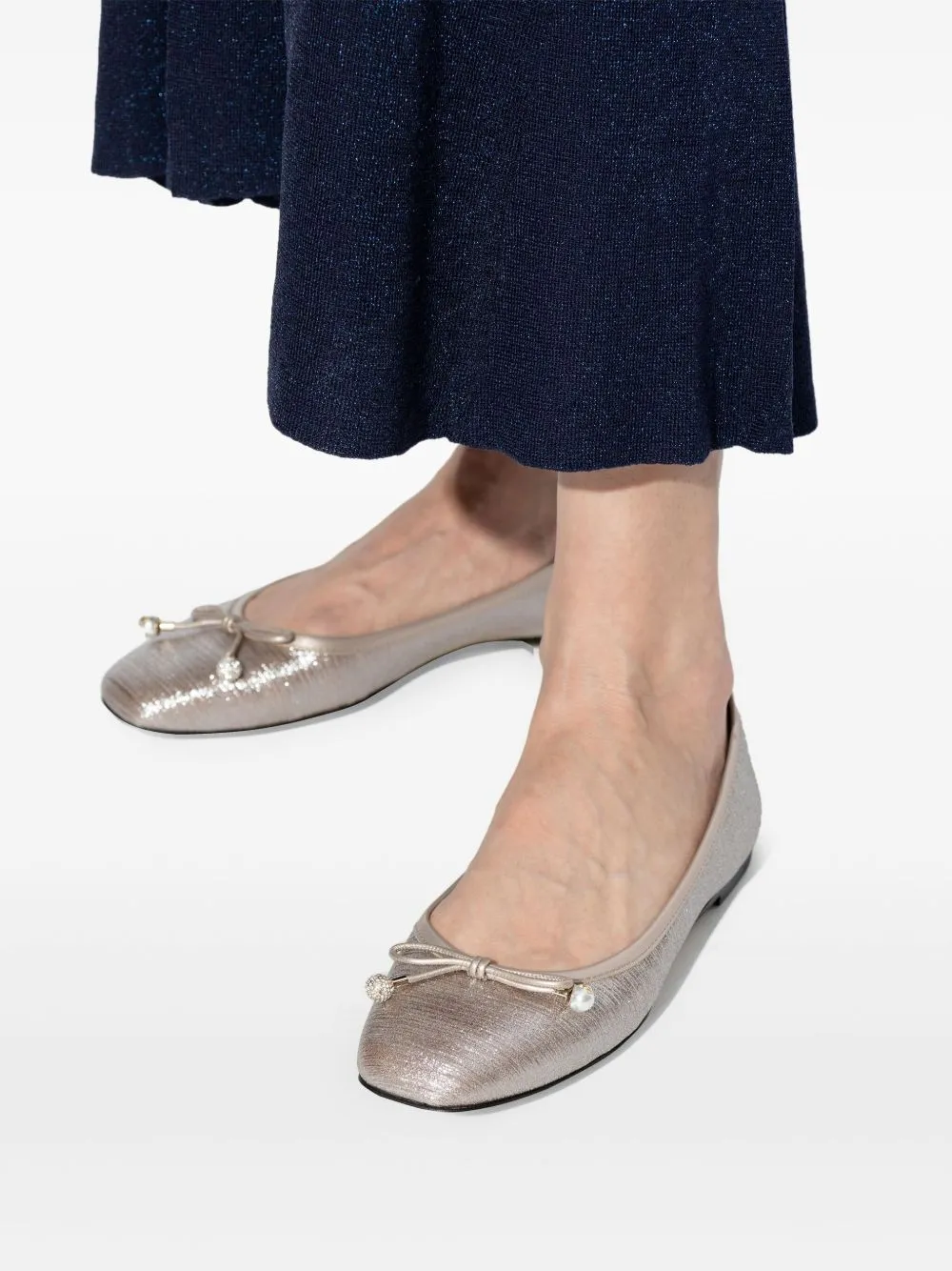 Jimmy Choo Women's Flat Shoes Powder