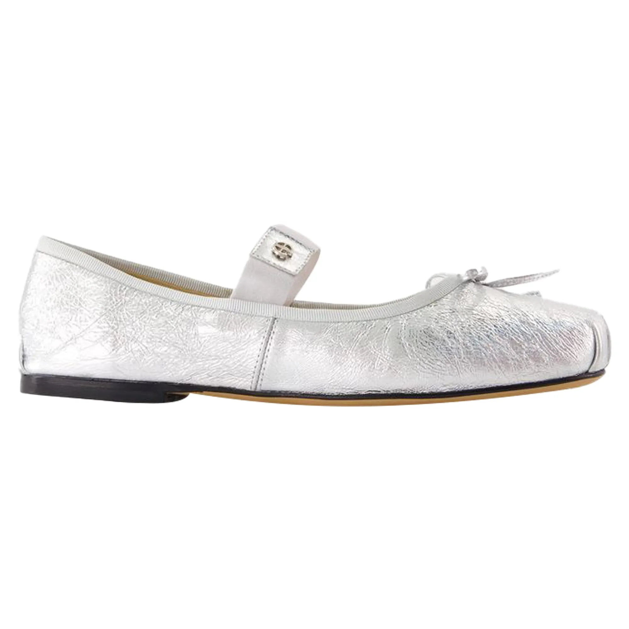 Jolie Flat Shoes - ANINE BING - Leather - Silver