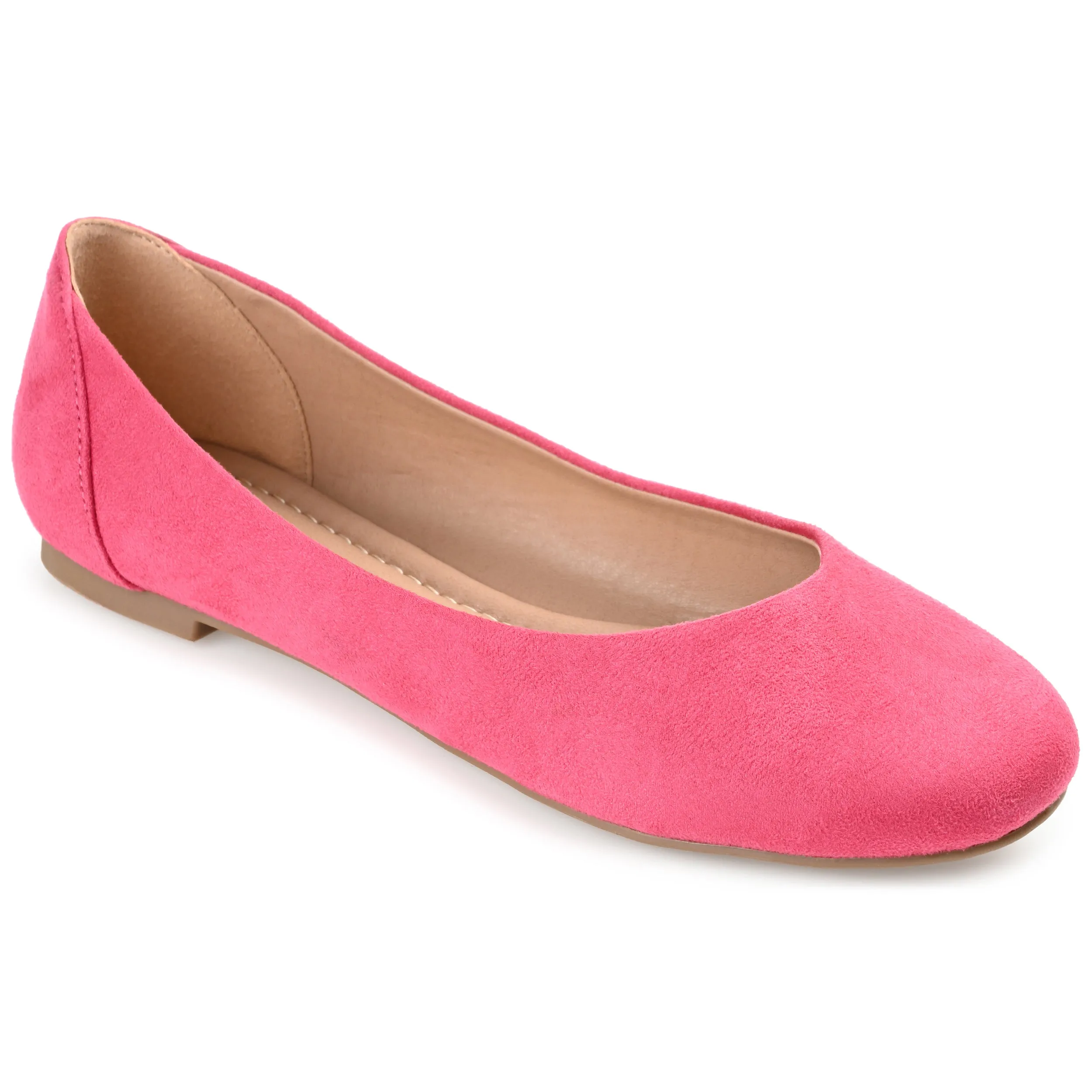 Journee Collection Womens Kavn Medium and Wide Width Comfort Insole Slip On Round Toe Ballet Flats