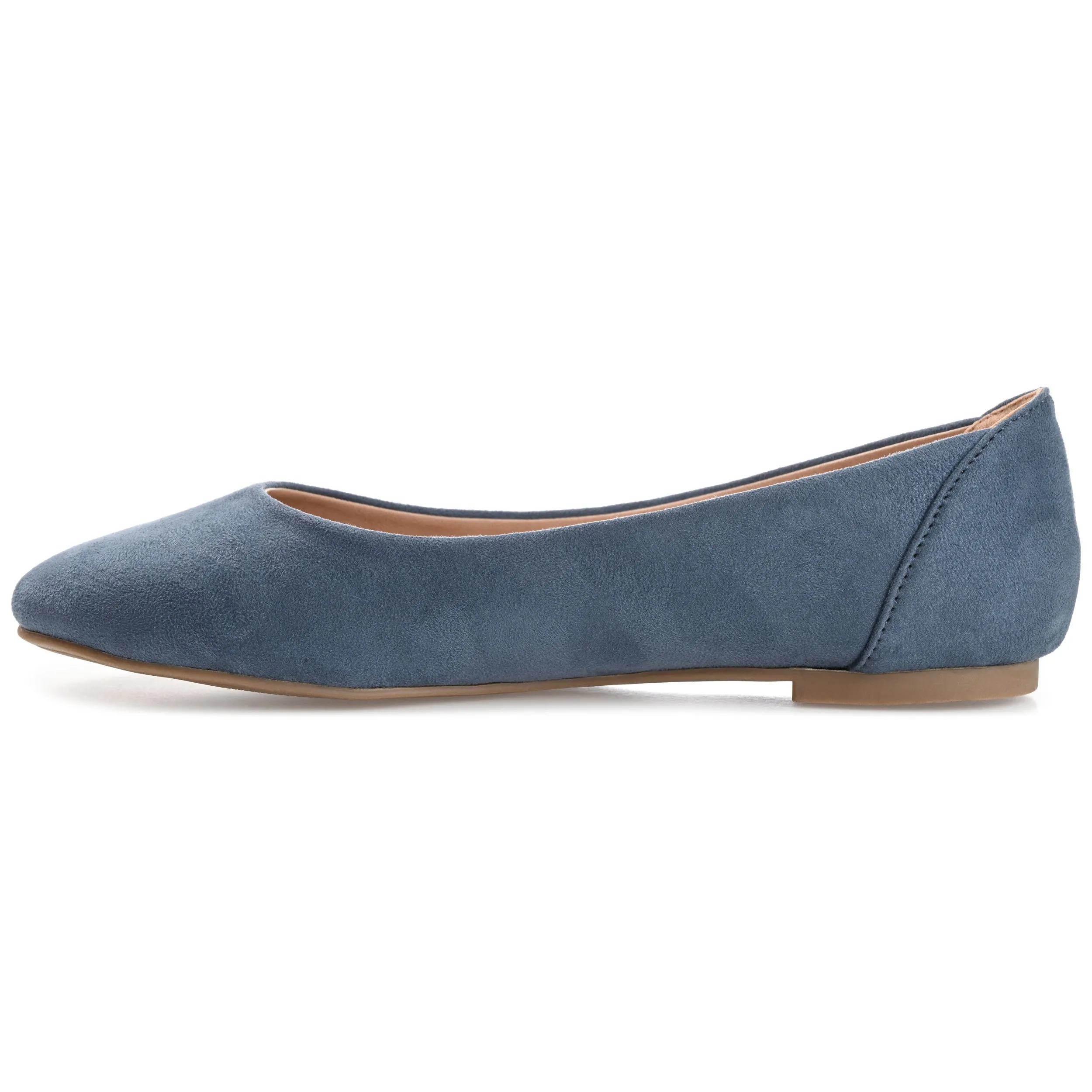 Journee Collection Womens Kavn Medium and Wide Width Comfort Insole Slip On Round Toe Ballet Flats