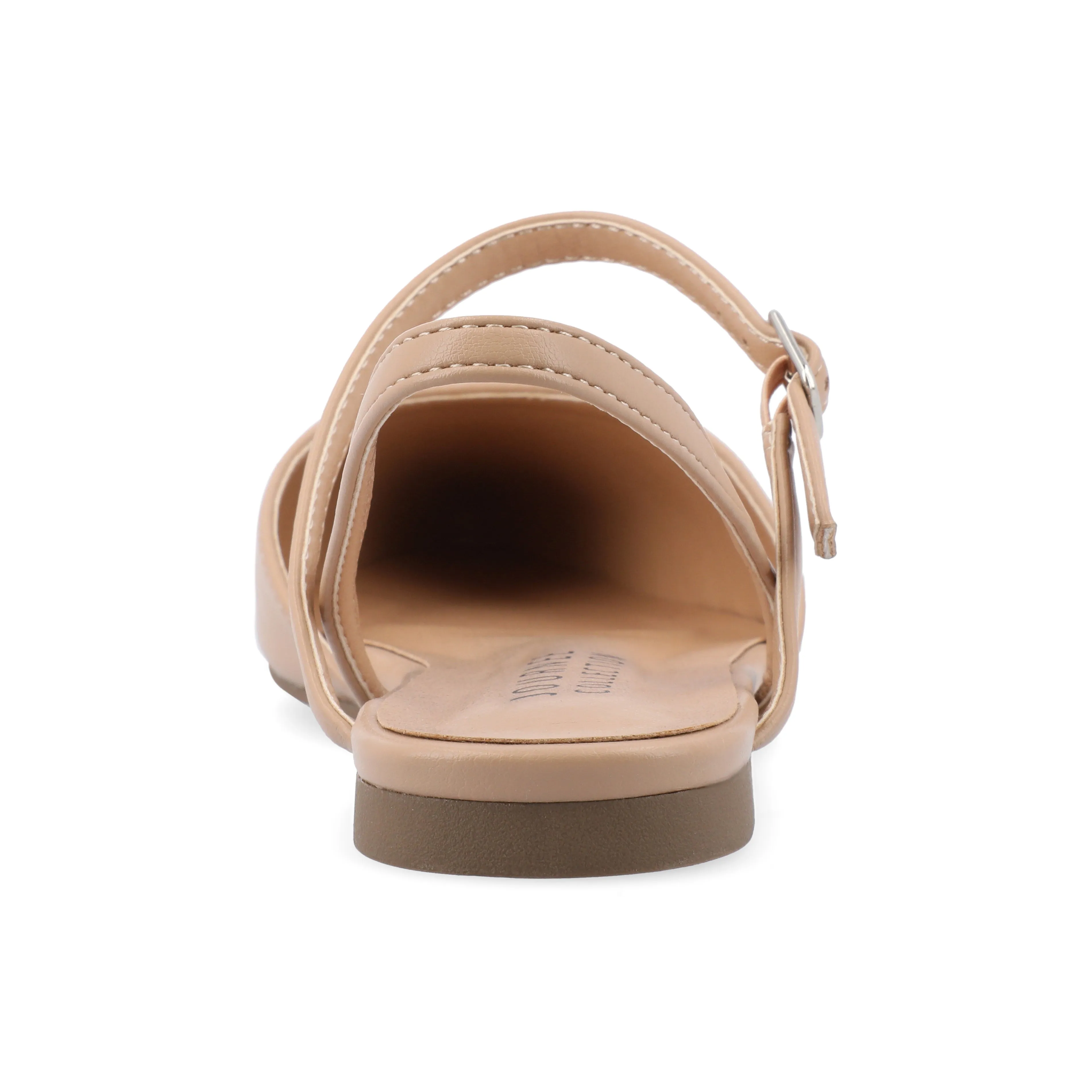 Journee Collection Women's Martine Narrow Width SuperNatural Shades Buckle Pointed Toe Flats