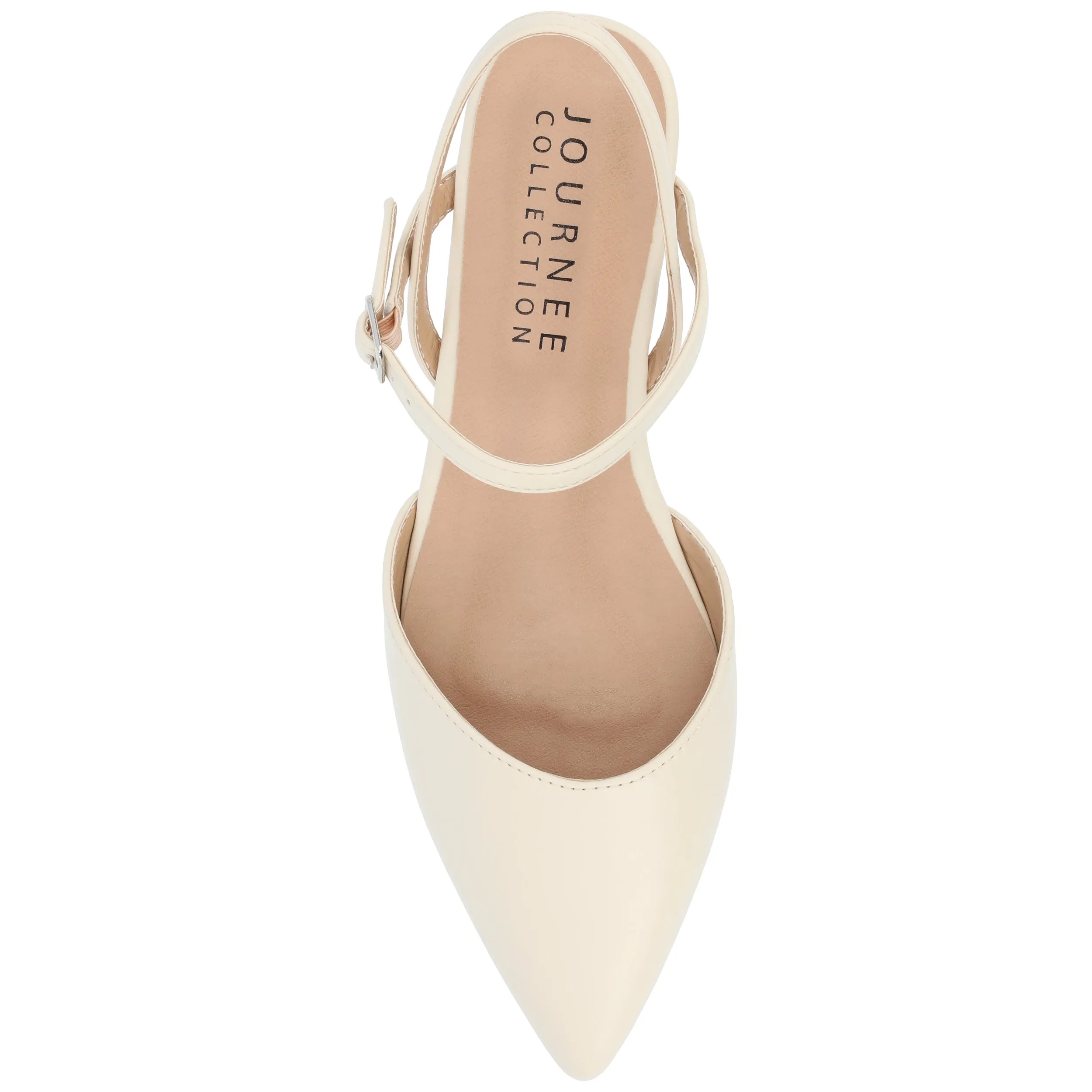 Journee Collection Women's Martine SuperNatural Shades Buckle Pointed Toe Flats