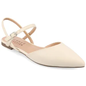 Journee Collection Women's Martine SuperNatural Shades Buckle Pointed Toe Flats