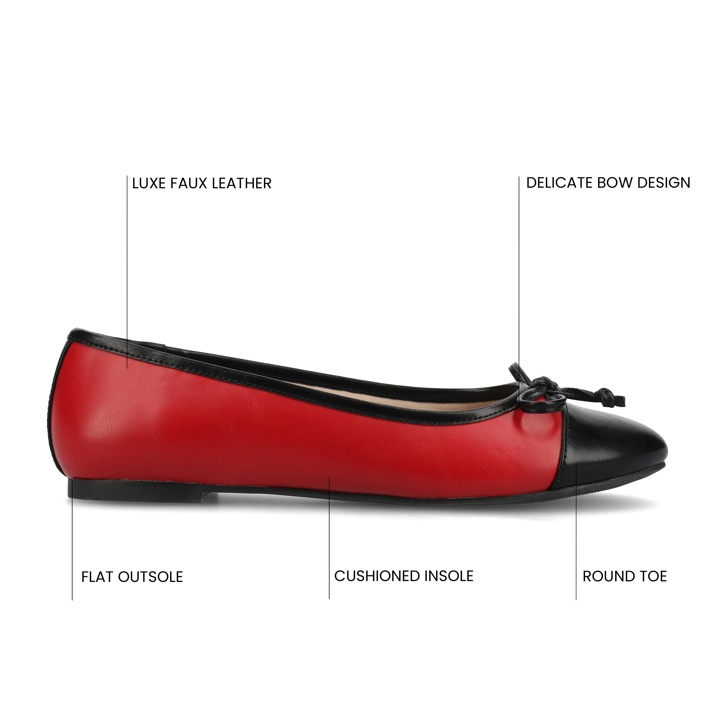Journee Women's Kaiah Ballet Medium and Wide Width Dress Flats