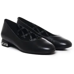 June Flex Ballet Womens Chain Leather Ballet Flats