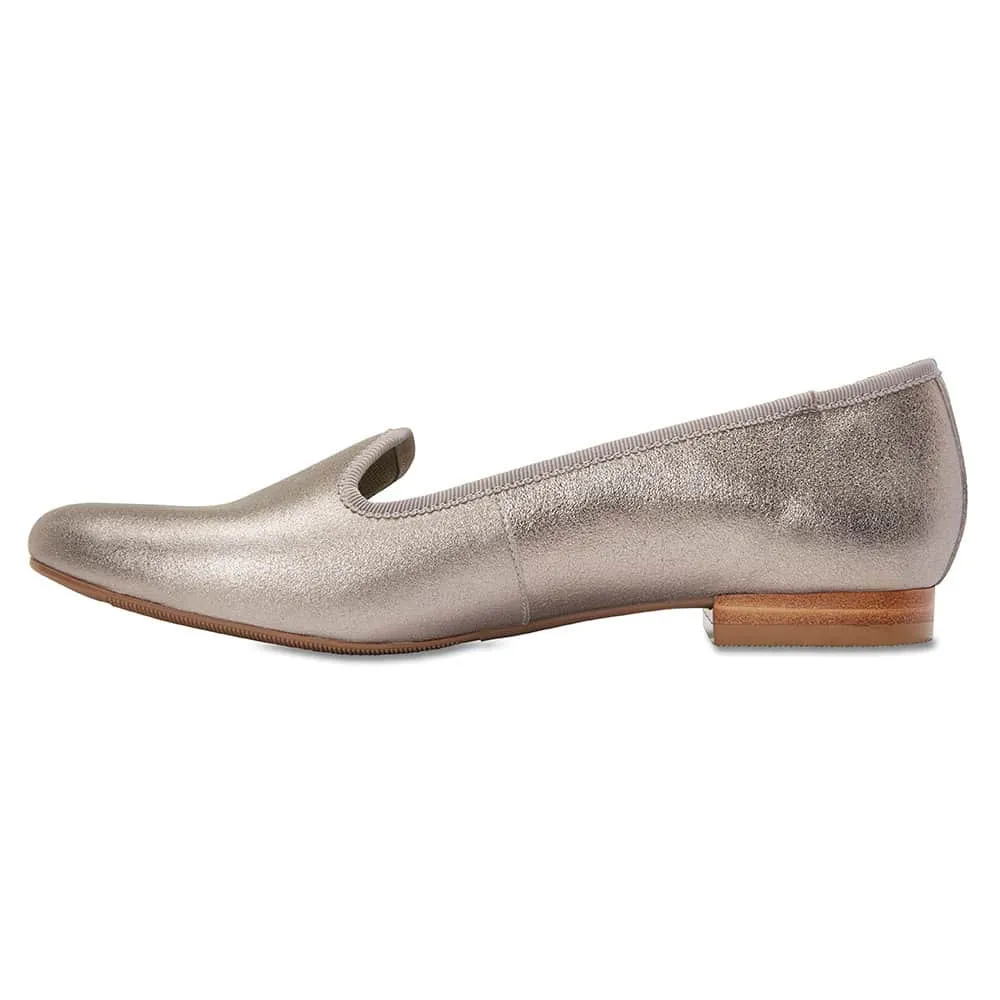 Juno Loafer in Pewter Leather