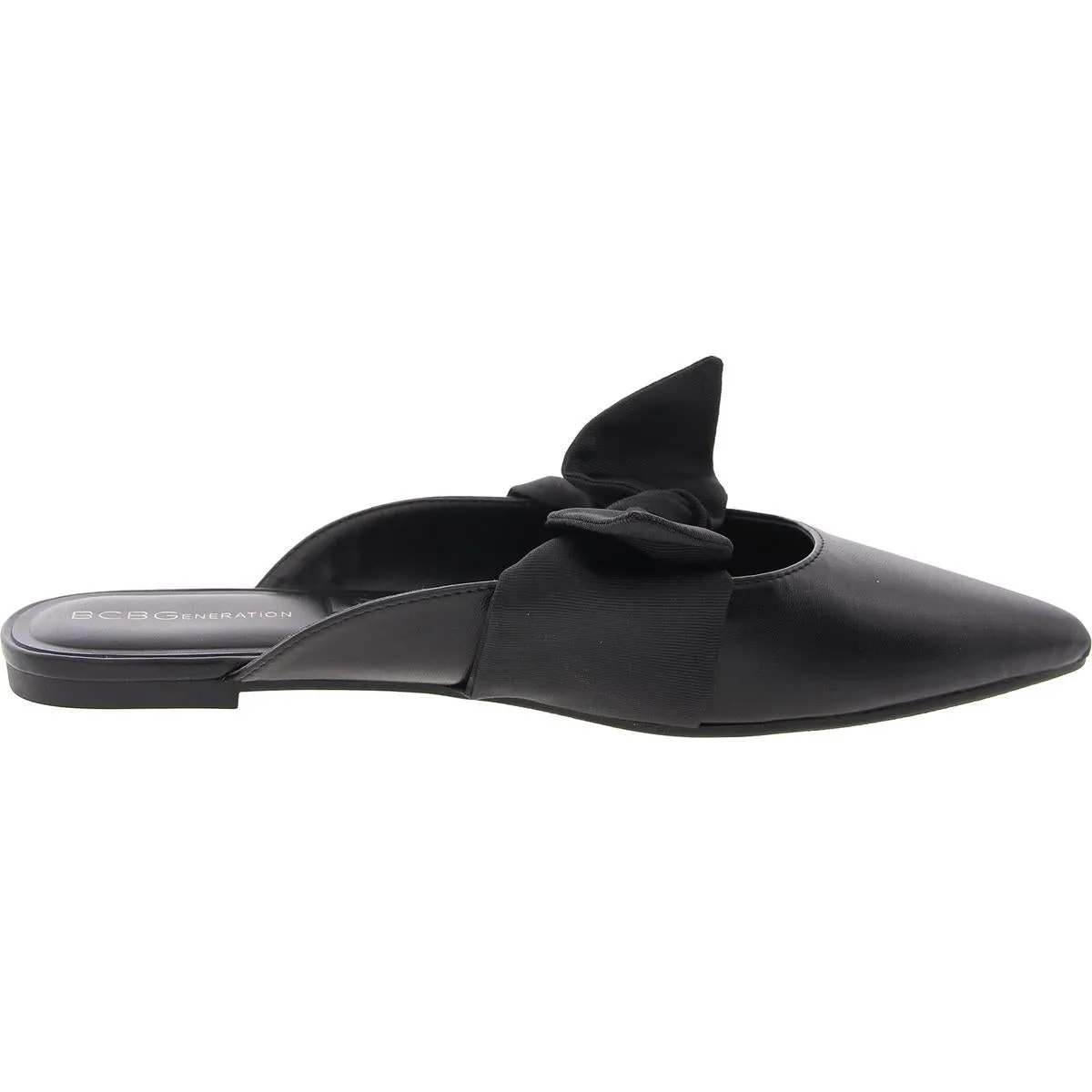 Kandy Womens Bow Faux Leather Mules
